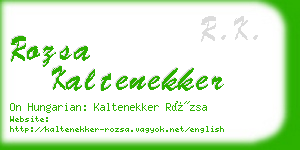 rozsa kaltenekker business card